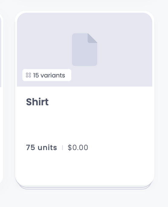 Item with variants indicator