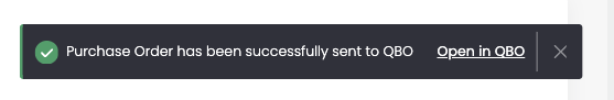 QBO send confirmation notification