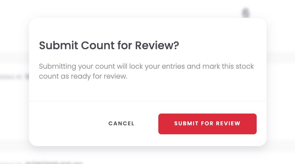 Submitting a Stock Count for review