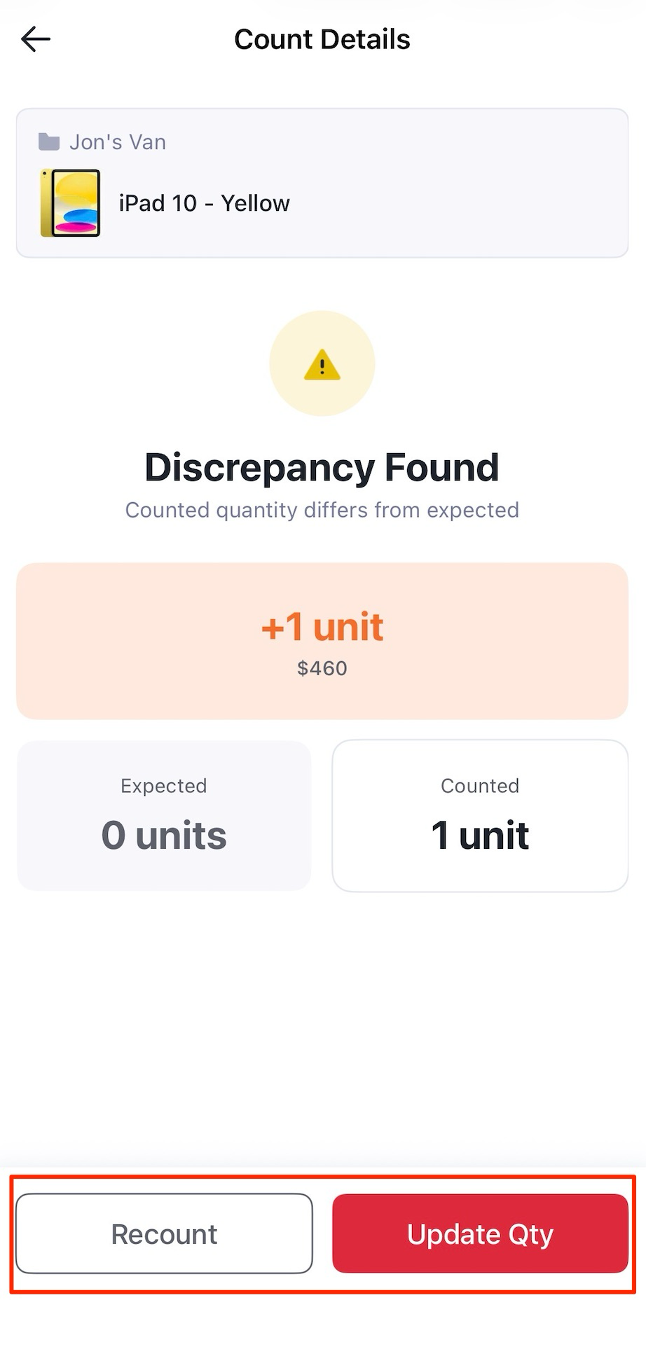 Resolving a discrepancy on mobile