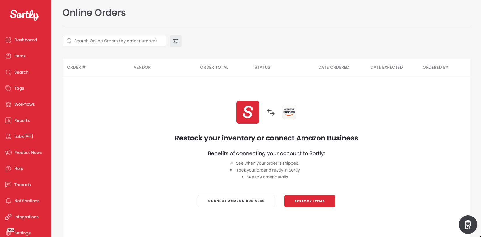 Connecting Amazon Business from Online Orders, screen 2