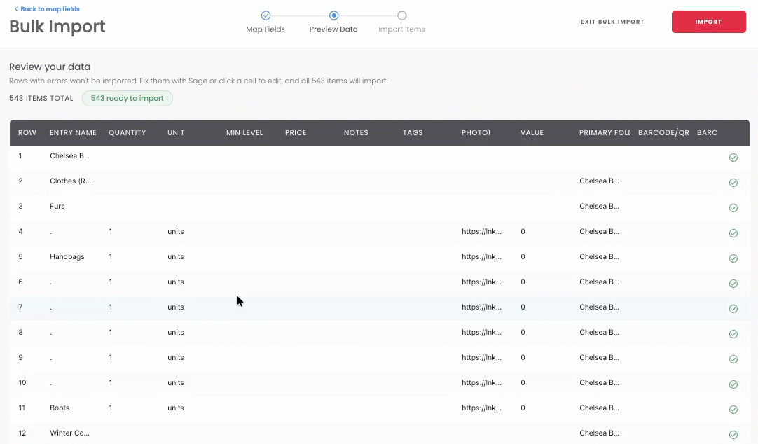 Editing a cell manually in the data preview